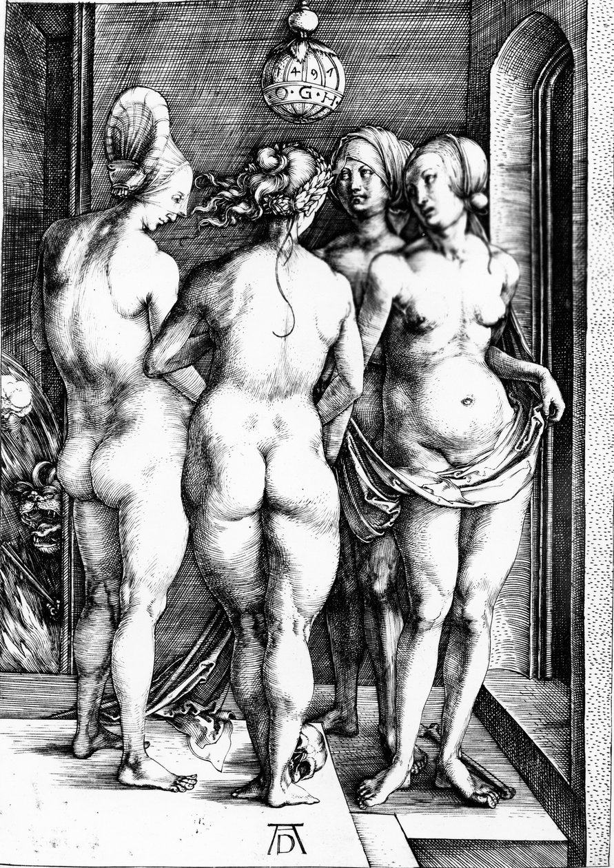 四人の魔女、1497 作： アルブレヒト・デューラー