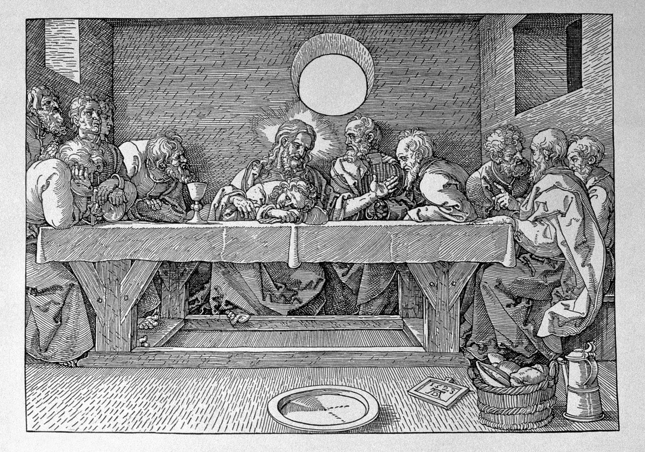 最後の晩餐、パブ。 1523年 作： アルブレヒト・デューラー