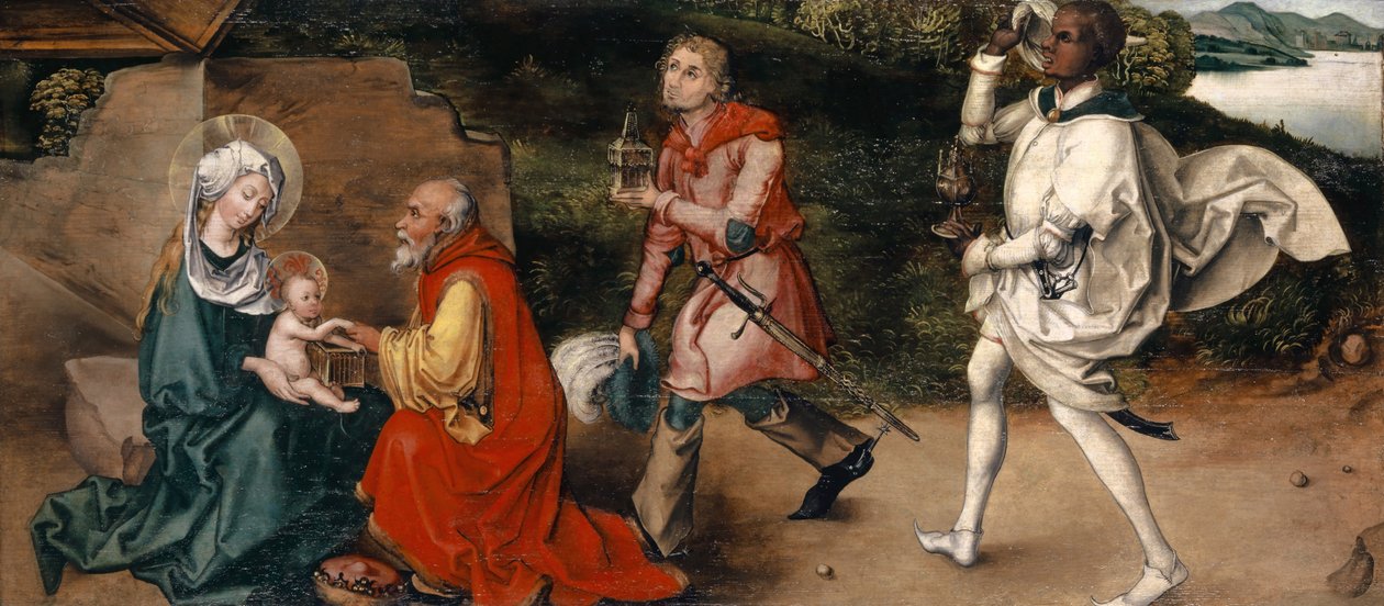 東方の三博士、c.1492-94（モミのミクストメディア） 作： アルブレヒト（attr。To）デューラーまたはデューラー