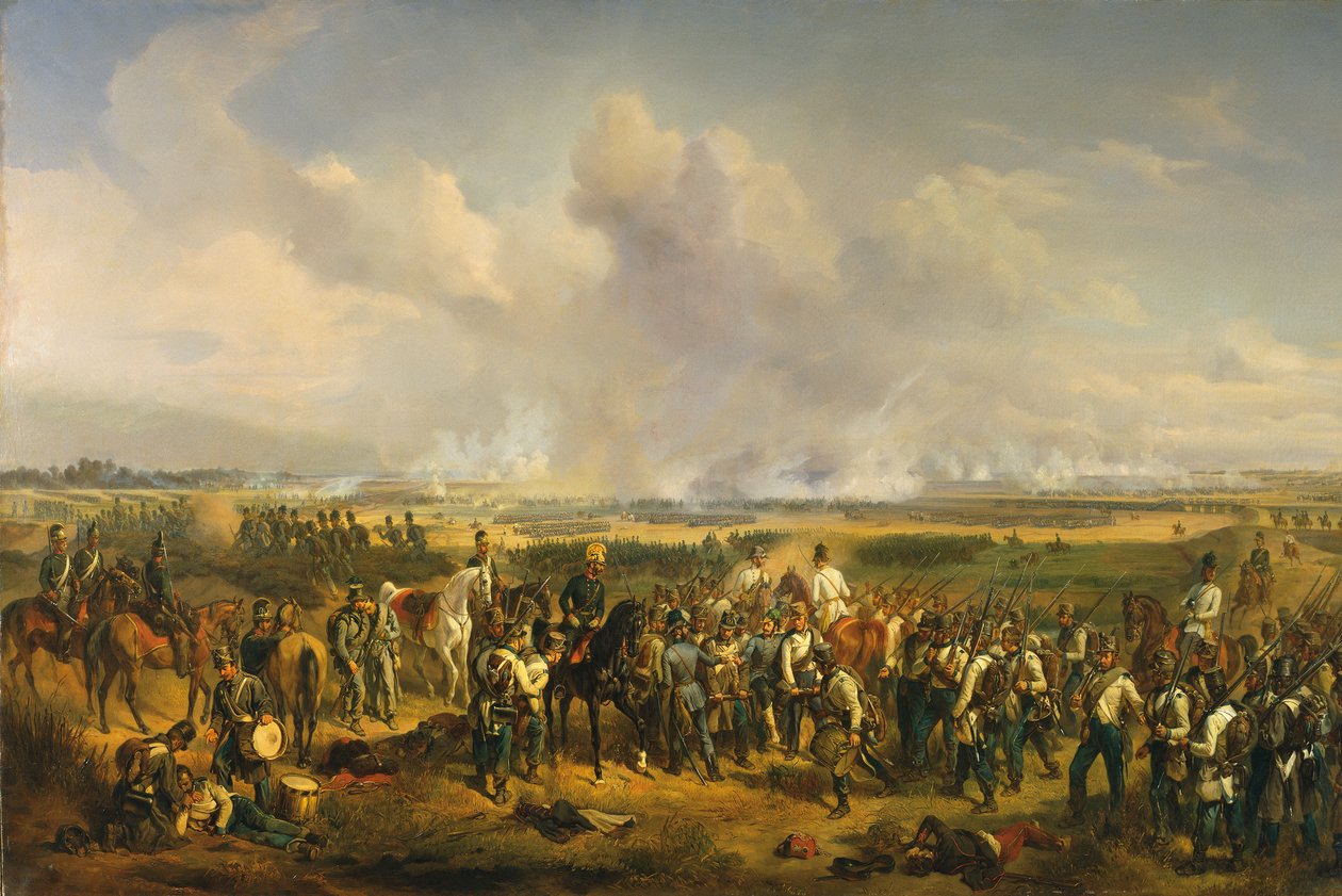 1849年8月5日、1853年8月5日のスレグの戦い。 作： アルブレヒト・アダム