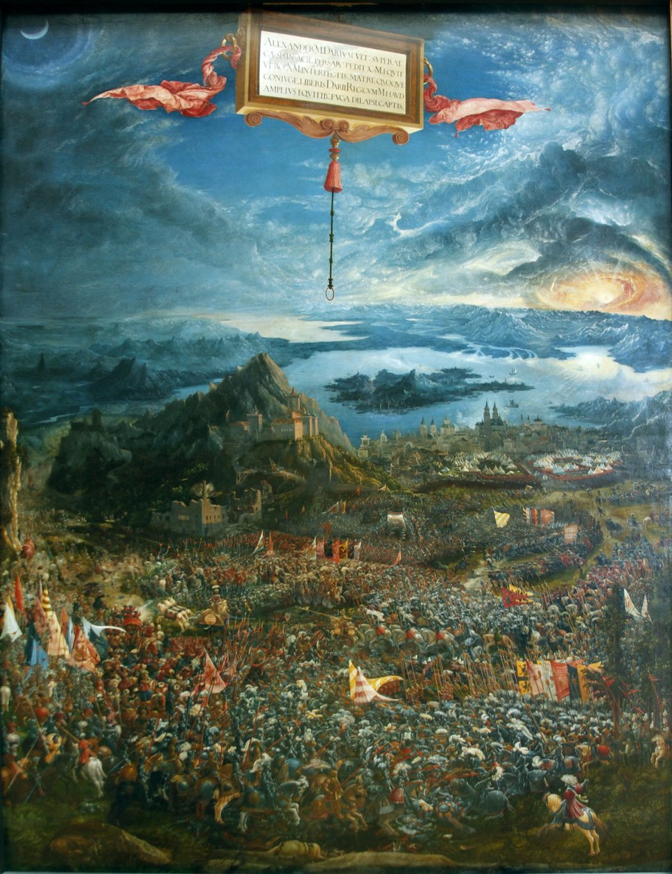 ドイツ語: Historienzyklus: Alexanderschlacht (Schlacht bei Issus) イッソスでのアレクサンダーの戦い 作： アルブレヒト・アルトドルファー