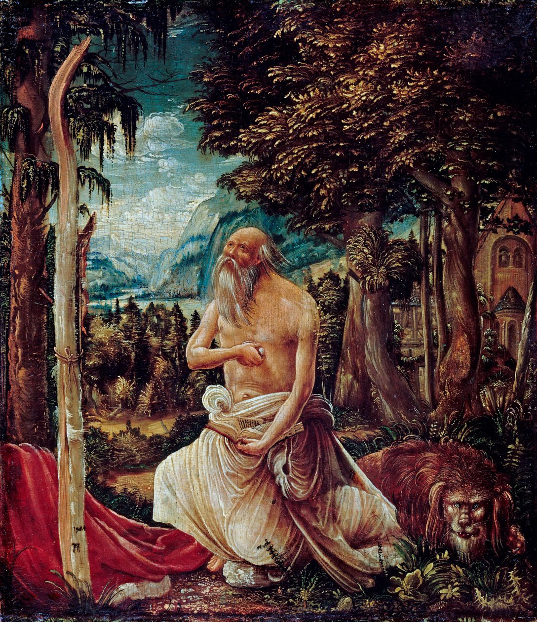 "Saint Jerome penitent" (悔い改めた聖ジェローム) Peinture d