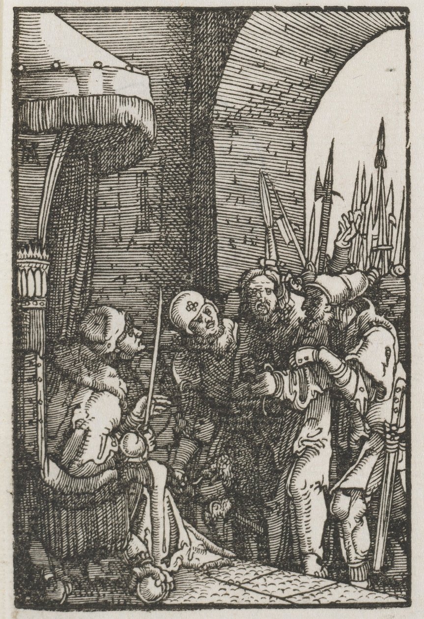 人の堕落と贖い：ピラトの前のキリストc。 1515。 作： アルブレヒト・アルトドルファー