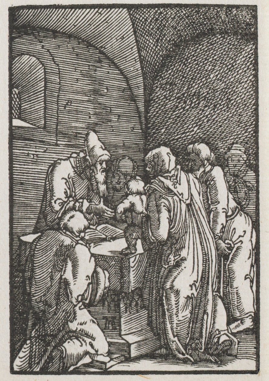 人の堕落と贖い：神殿でのキリストの提示、c。 1515。 作： アルブレヒト・アルトドルファー