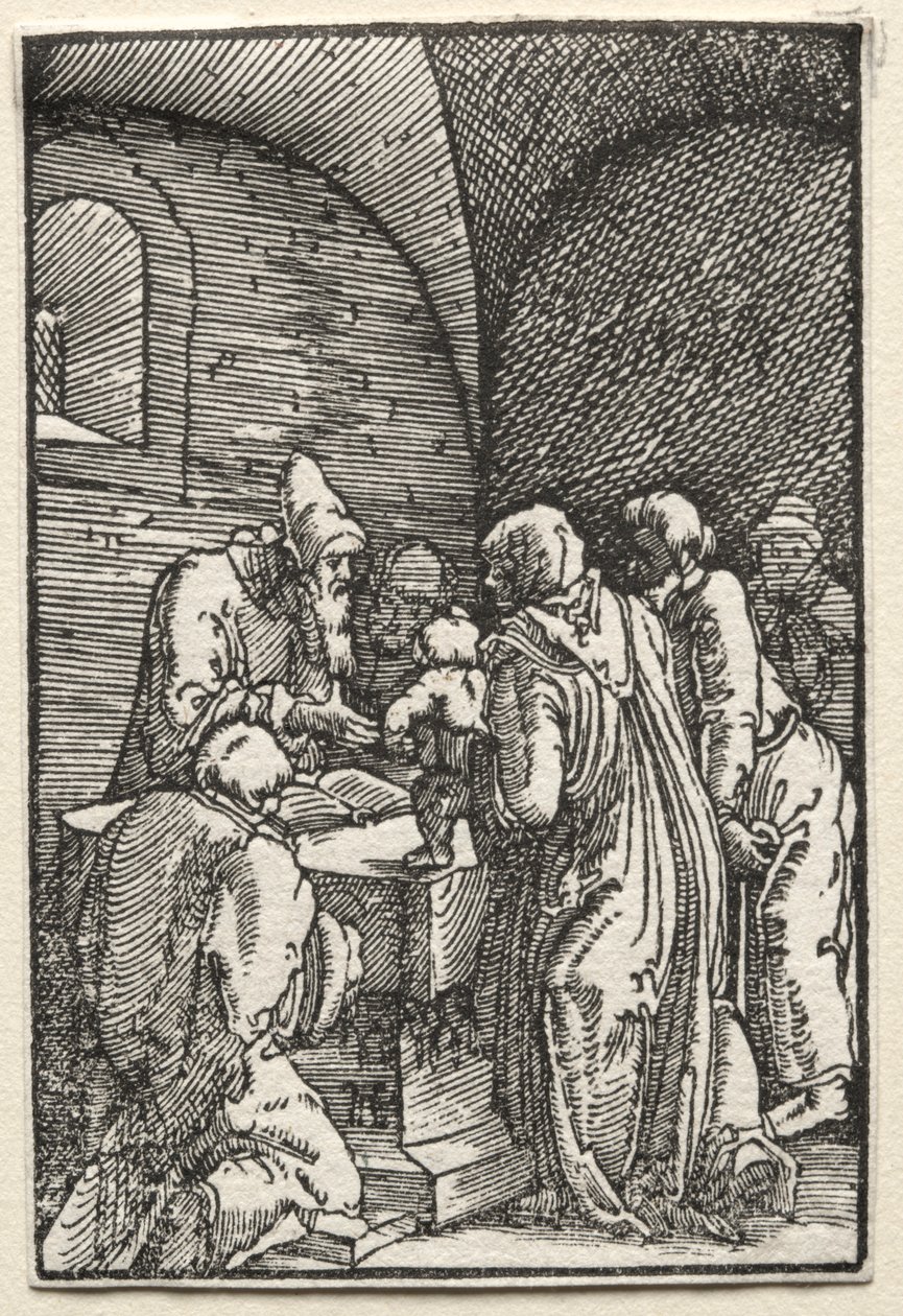 人の堕落と贖い：神殿でのキリストの提示、c。 1515。 作： アルブレヒト・アルトドルファー