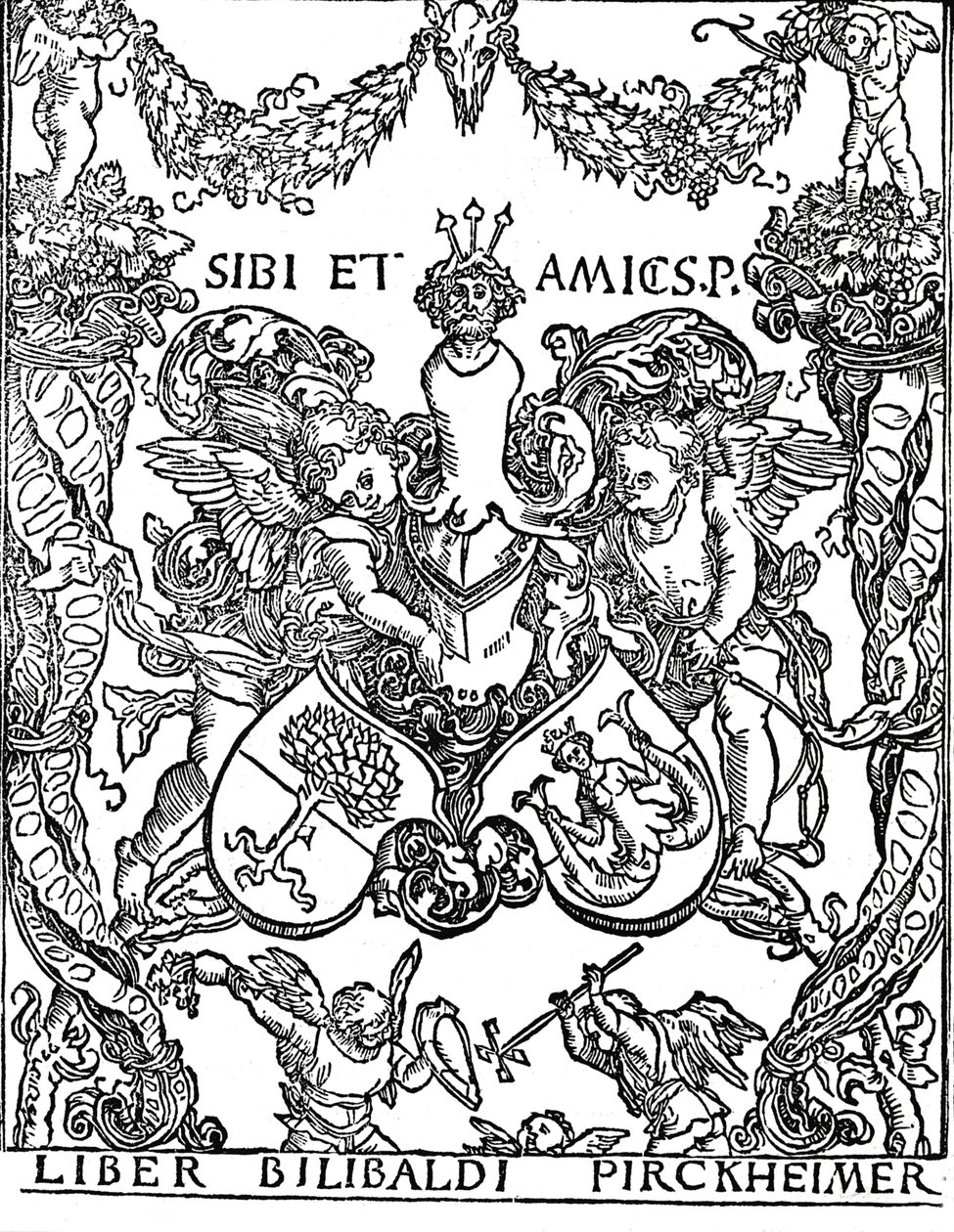 Willibald Pirkheimer、c1502-1503、1906のブックプレート 作： アルブレヒト・デューラー