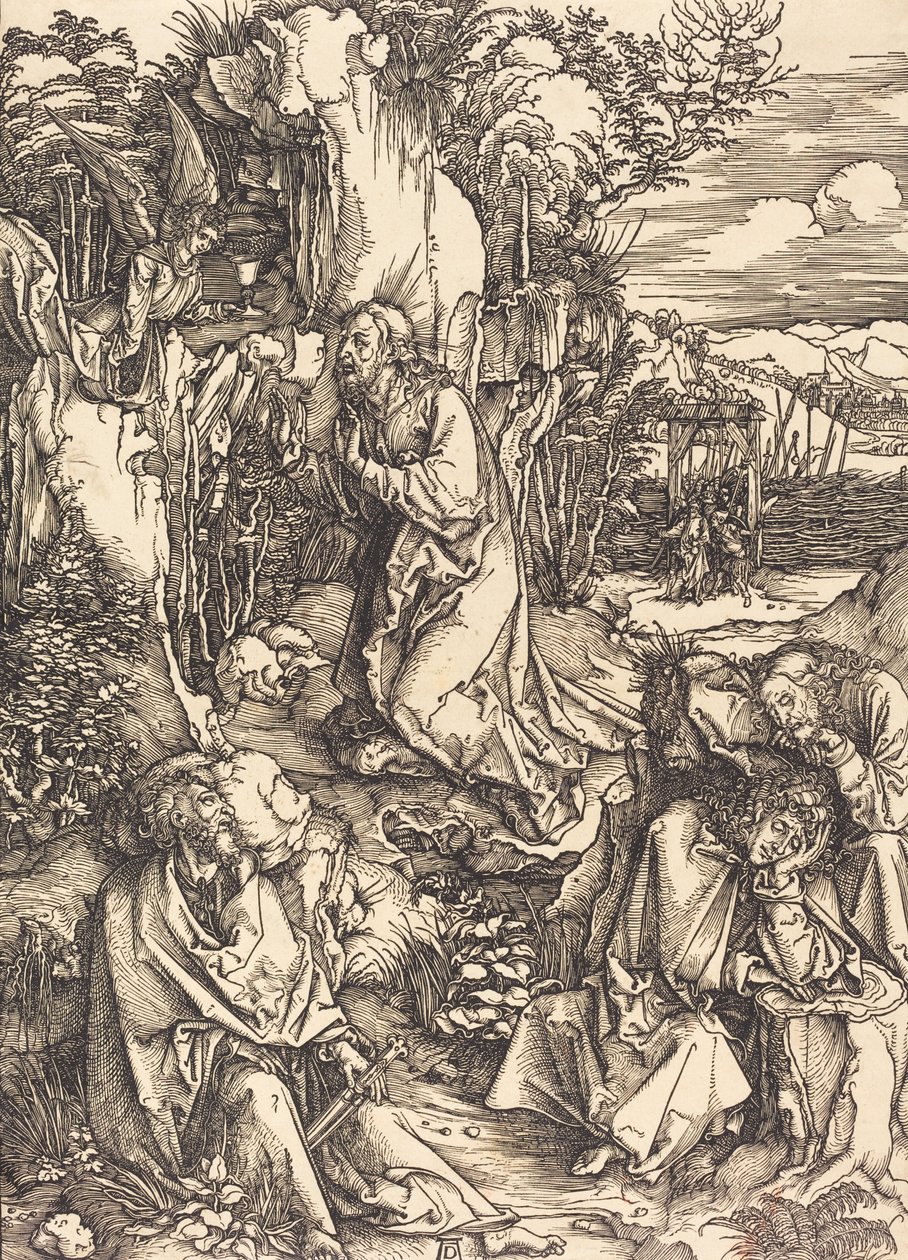 オリーブ山上のキリスト、c。 14971499。 作： アルブレヒト・デューラー