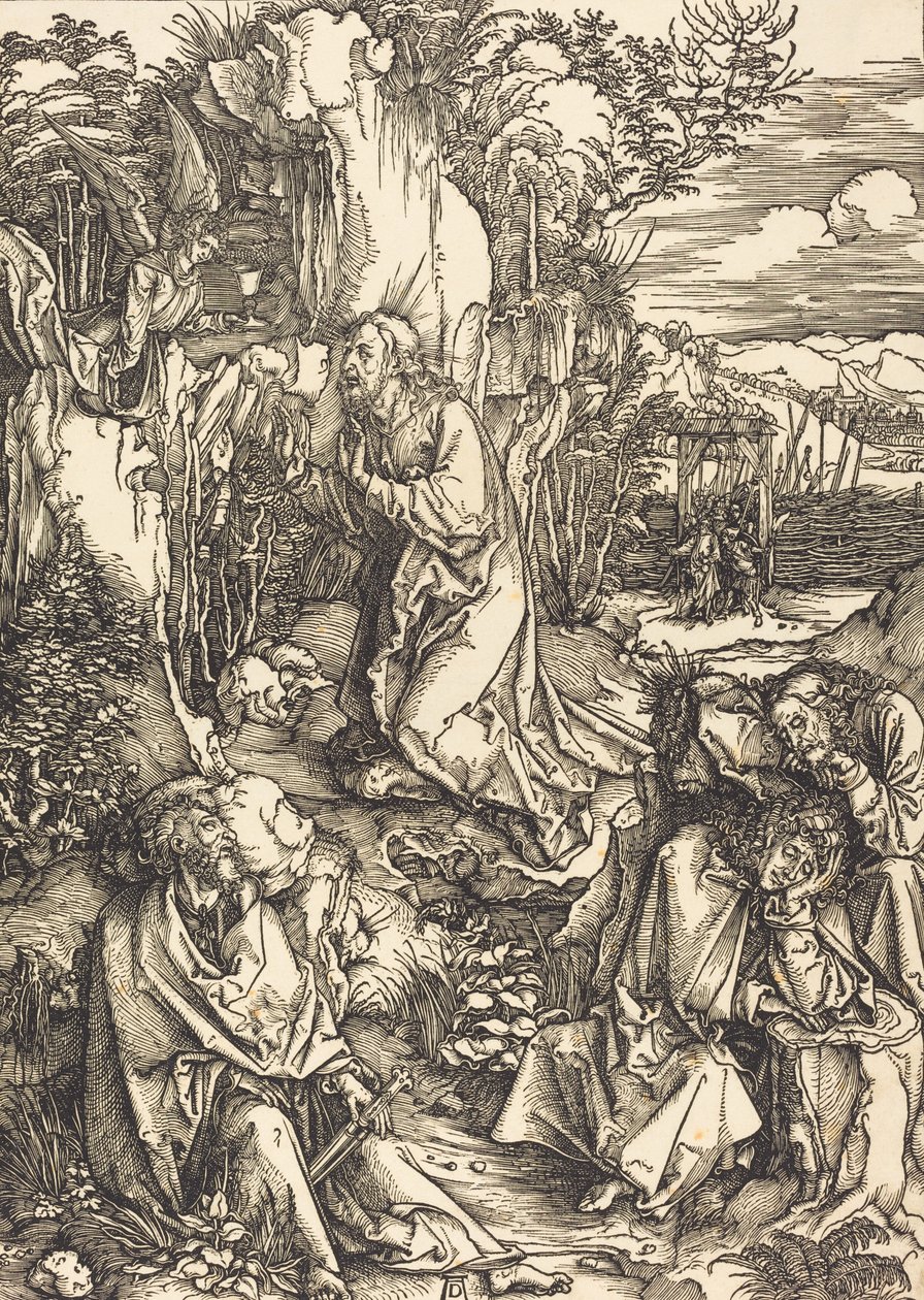 オリーブ山上のキリスト、c。 14971499。 作： アルブレヒト・デューラー