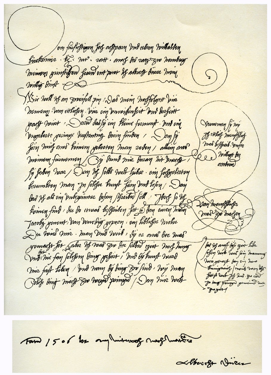 Bibreald Pirckheimer、c1523への献身的なAlbrecht Durersの草案 作： アルブレヒト・デューラー
