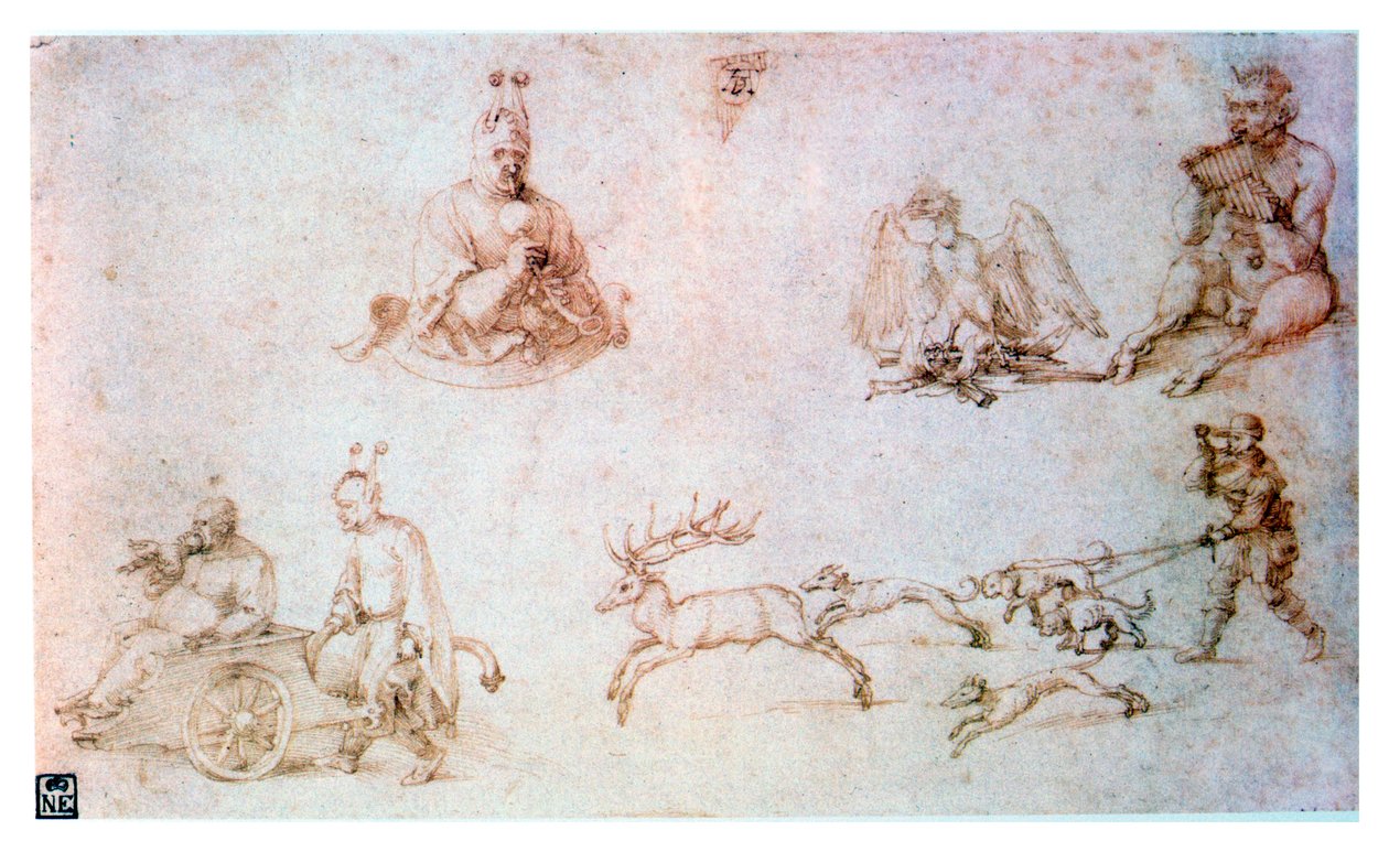 赤いチョークの研究、C1500 作： アルブレヒト・デューラー