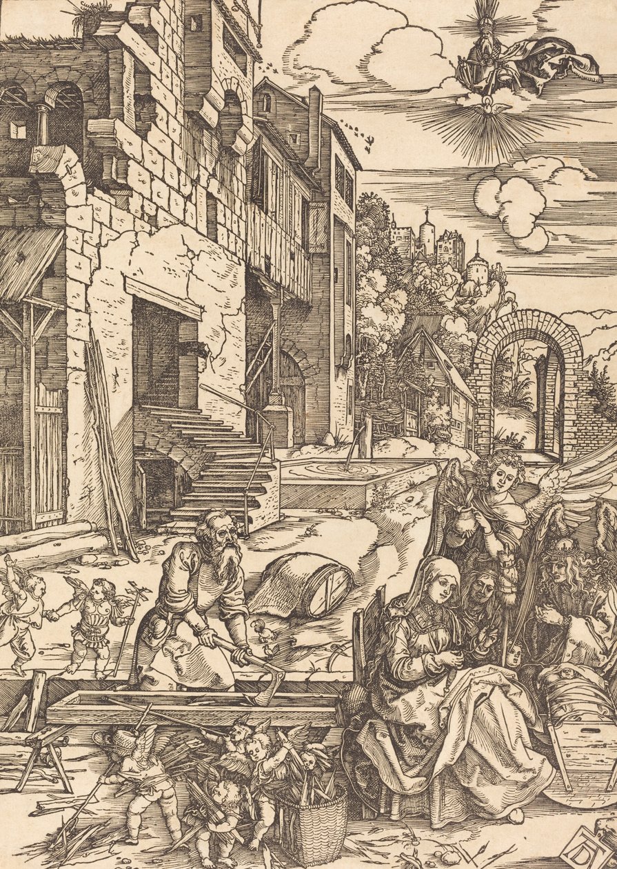 エジプトでの聖家族の滞在、c。 1504年。 作： アルブレヒト・デューラー