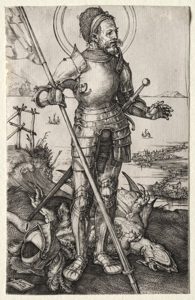 セントジョージオンフット、c。 1504-1505。 作： アルブレヒト・デューラー
