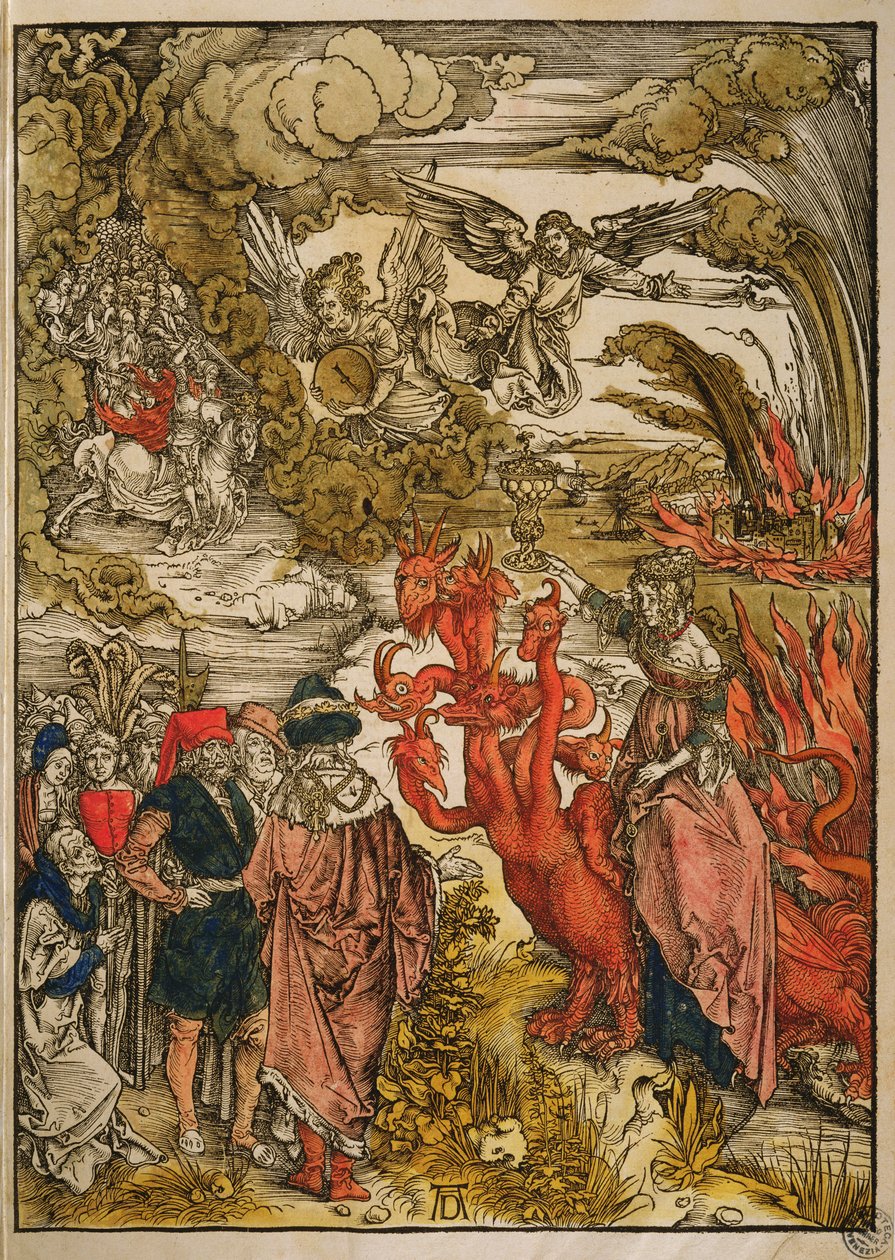 砂漠の聖ヨハネ、1498年（色の木版画） 作： アルブレヒト・デューラー