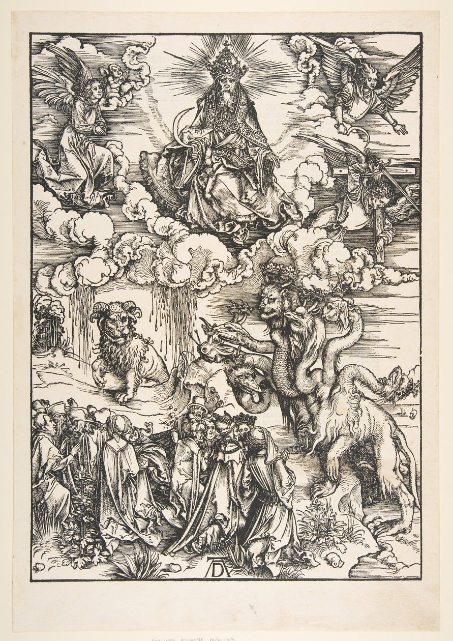 Apocalypse.ndの羊のような2つの角を持つ獣 作： アルブレヒト・デューラー