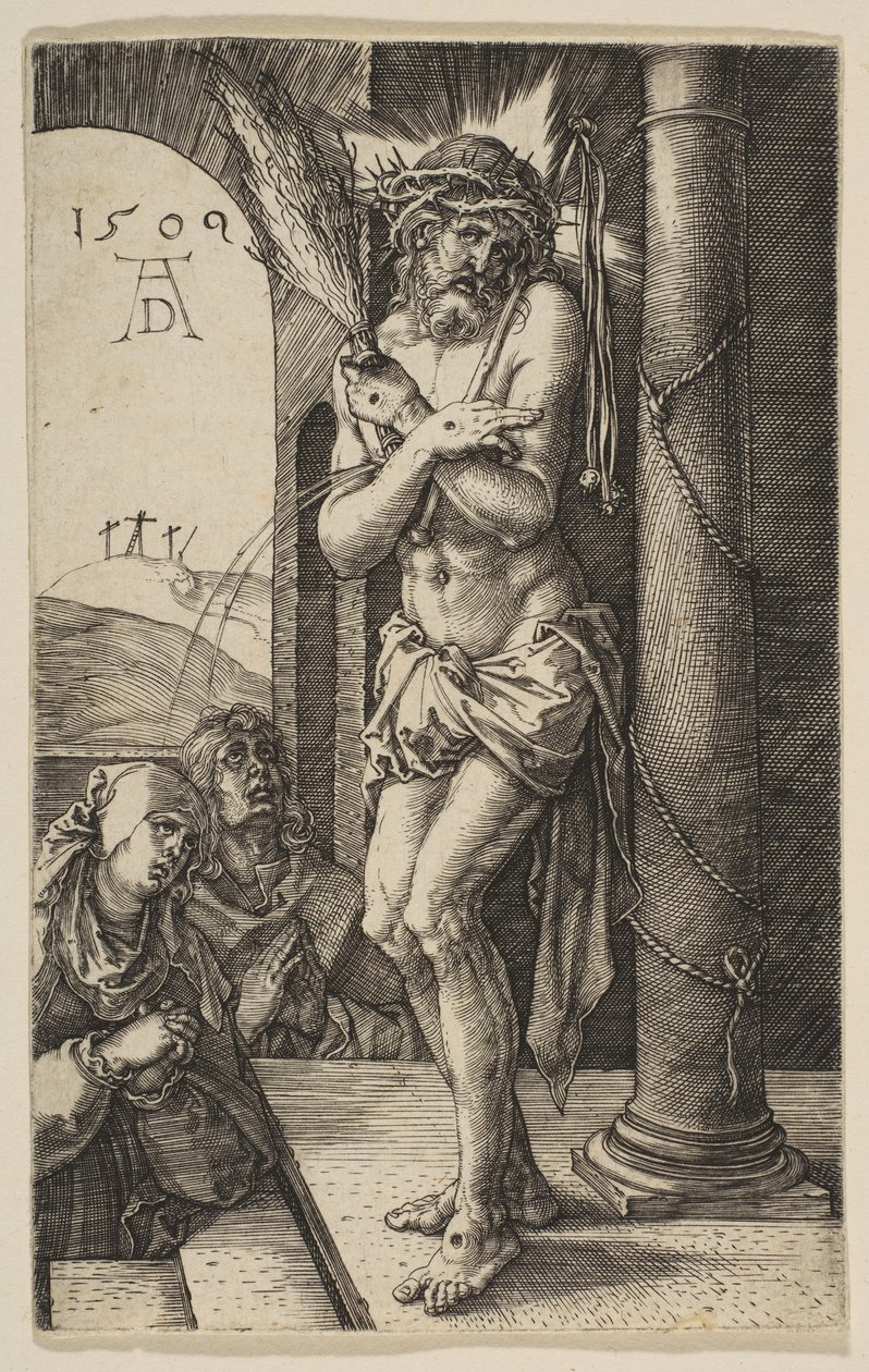 『The Passion』（1509年）の「悲しみの男」 作： アルブレヒト・デューラー