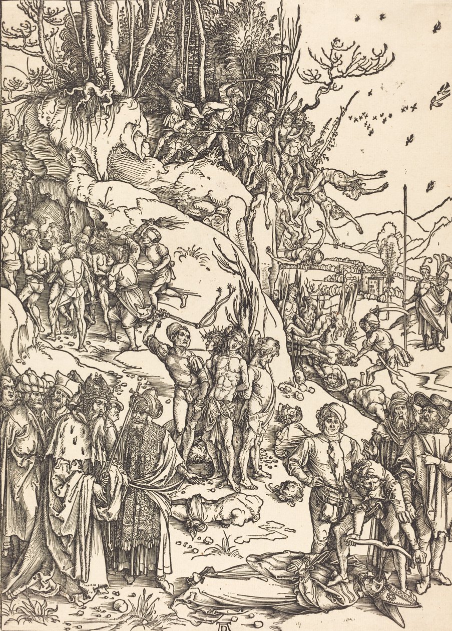 一万人の殉教、c。 14961497。 作： アルブレヒト・デューラー