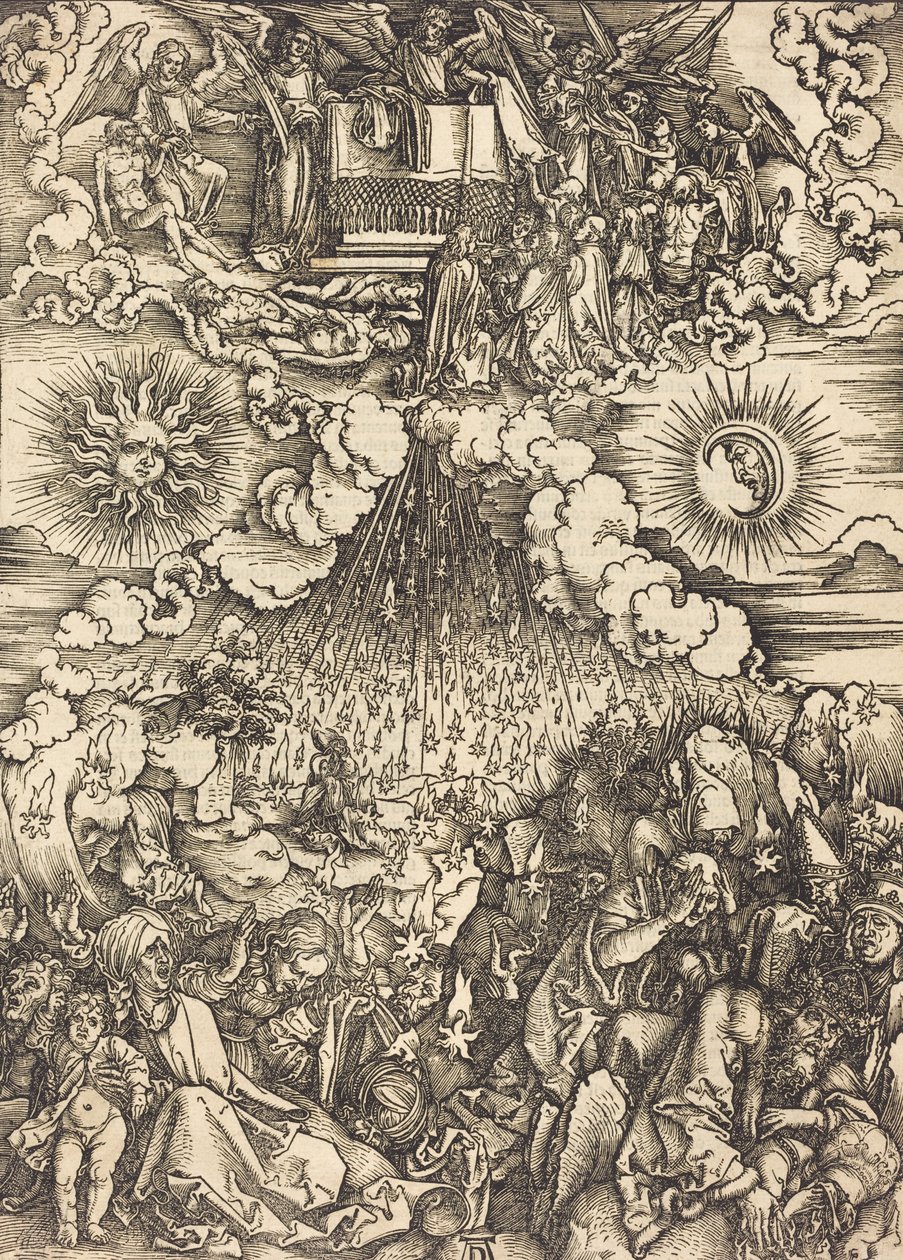 第五と第六の封印の開封、c。 1497年。 作： アルブレヒト・デューラー