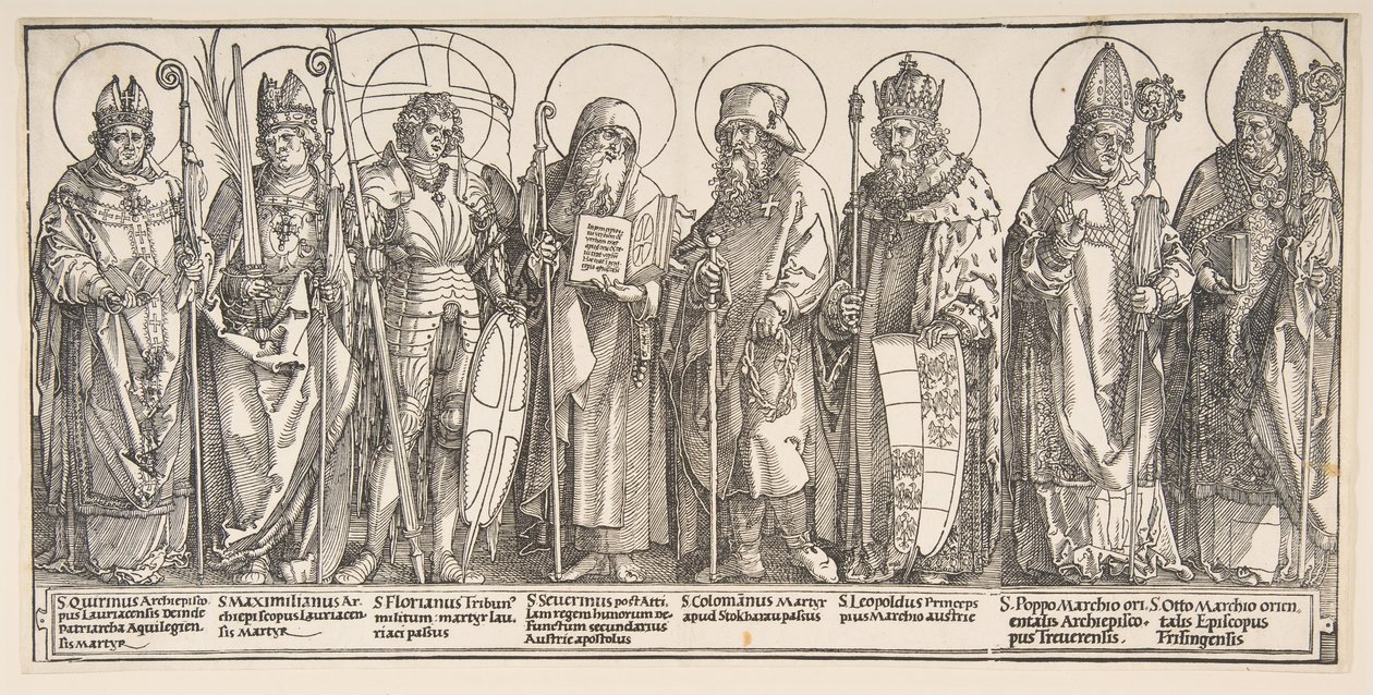 オーストリアの守護聖人、1515-17年。 作： アルブレヒト・デューラー
