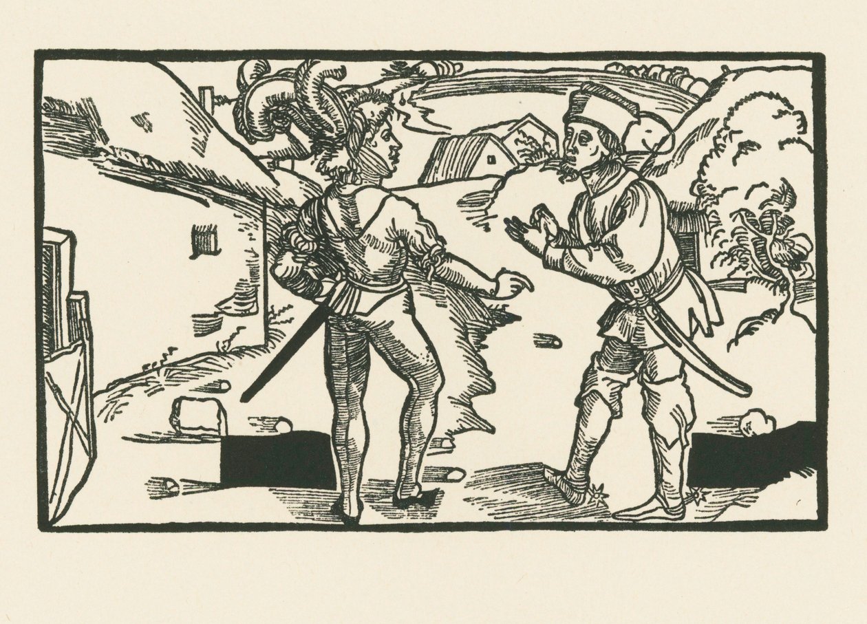 クリニアとシルス、1492-93年頃（木版画） 作： アルブレヒト・デューラーまたはデューラー