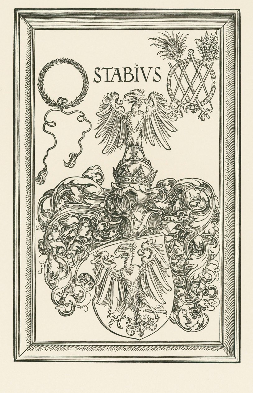 ヨハネス・スタビウスの紋章、1514年頃（木版画） 作： アルブレヒト・デューラーまたはデューラー