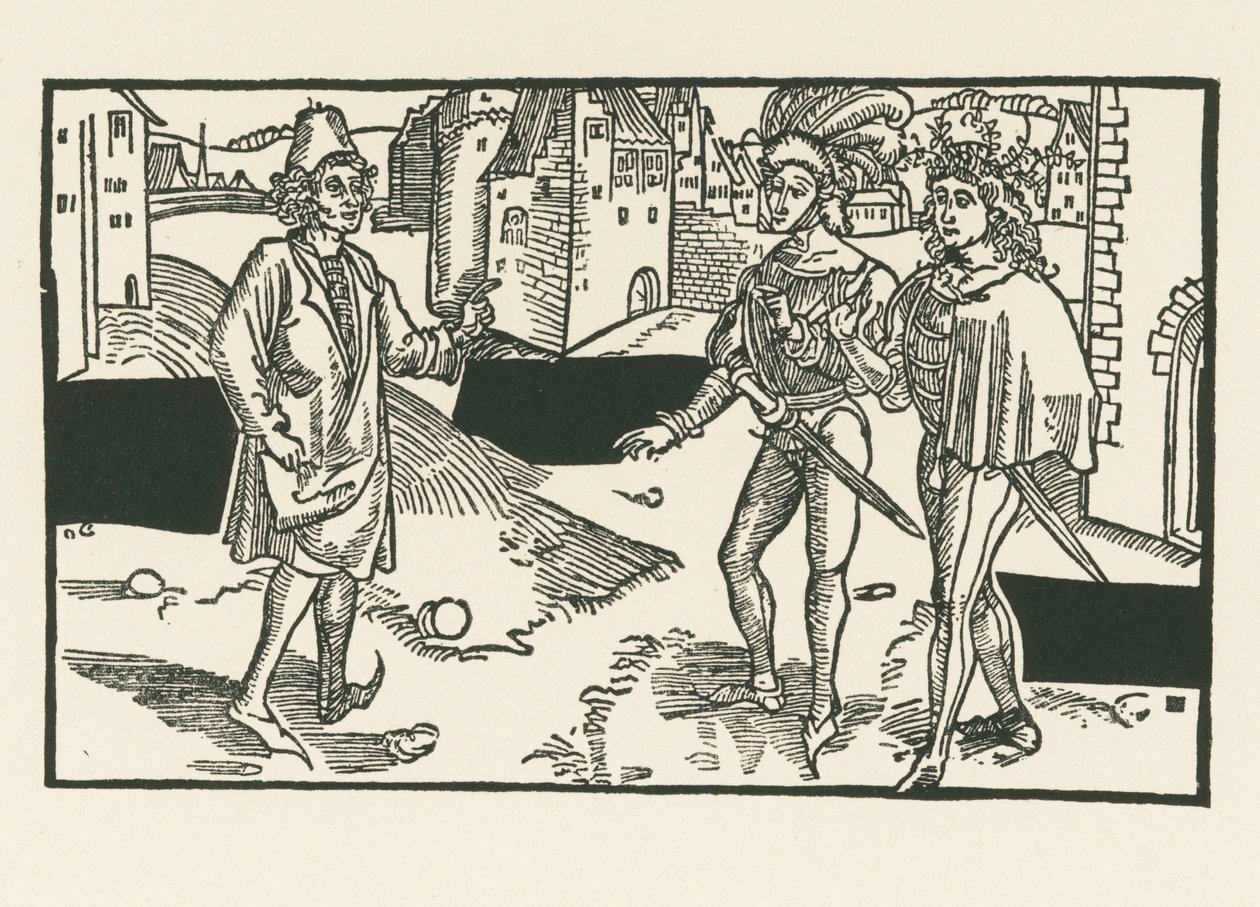 ダヴス、パンフィルス、カリヌス、1492-93年頃（木版画） 作： アルブレヒト・デューラーまたはデューラー