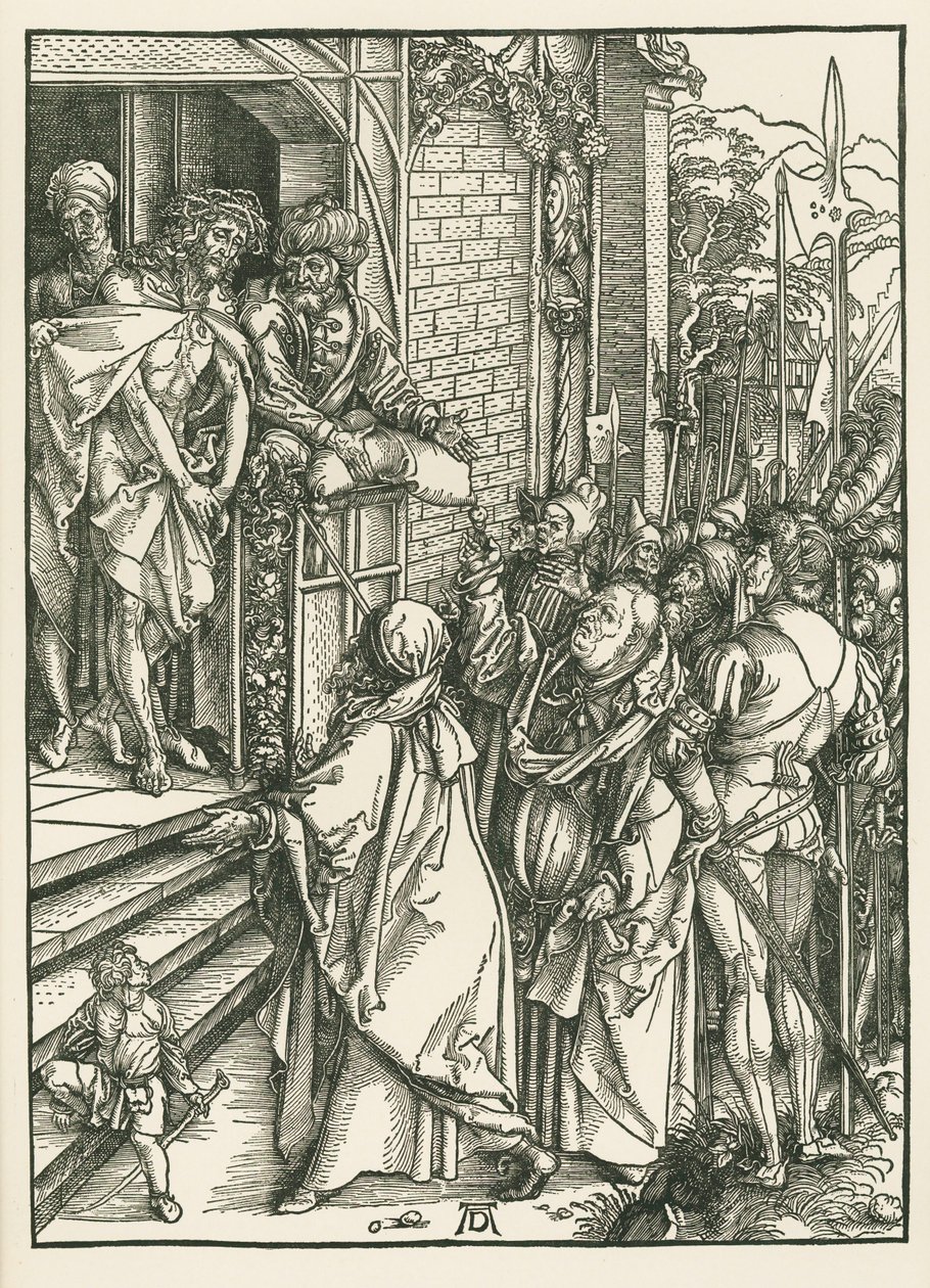 エッケ・ホモ、1498年頃（木版画） 作： アルブレヒト・デューラーまたはデューラー