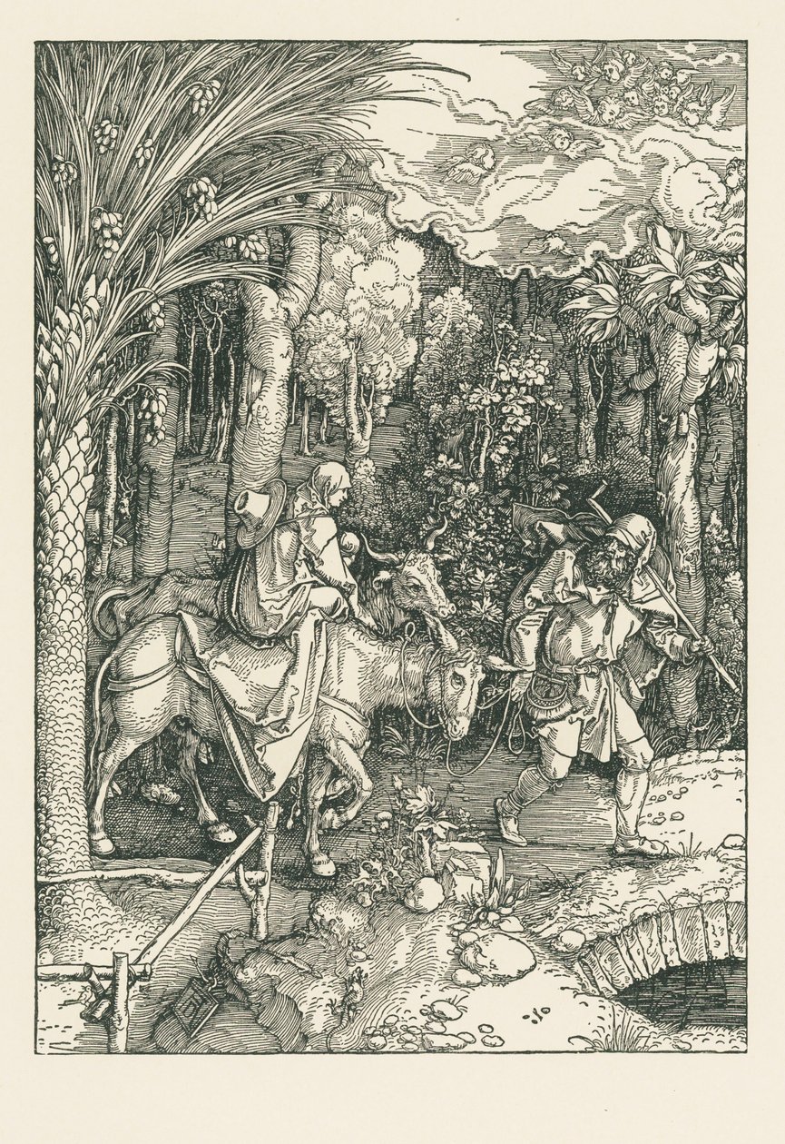 エジプトへの逃避行 1504年頃（木版画） 作： アルブレヒト・デューラーまたはデューラー