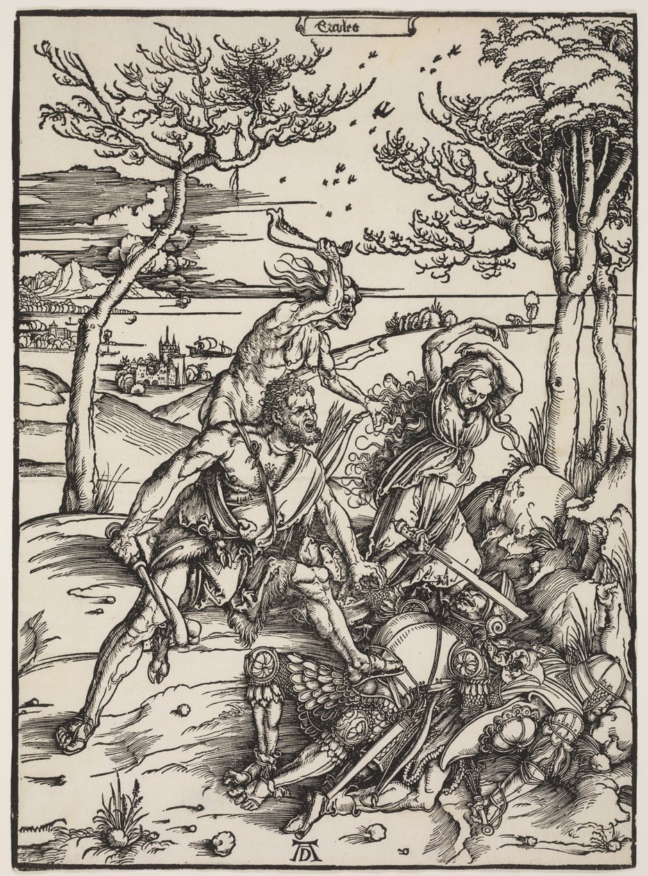 ヘラクレス征服カカス、1496年頃（木版画） 作： アルブレヒト・デューラー