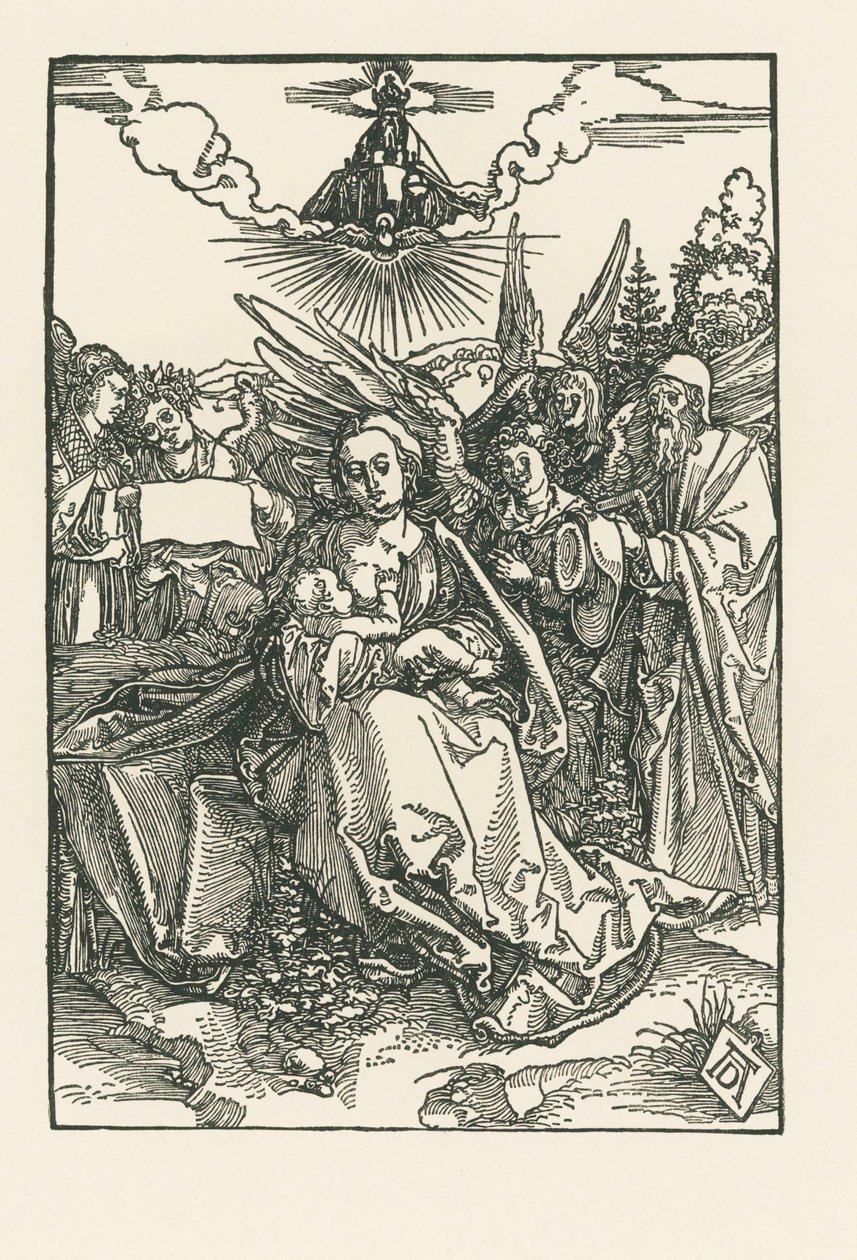 5人の天使と聖家族 1503-04年頃（木版画） 作： アルブレヒト・デューラーまたはデューラー