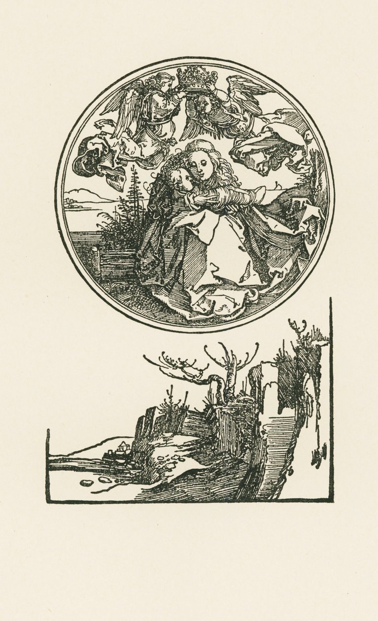 円陣の聖母 1514年頃（木版画） 作： アルブレヒト・デューラーまたはデューラー