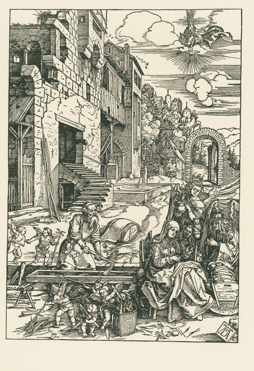 エジプトへの逃避の休息》1502年頃（木版画） 作： アルブレヒト・デューラーまたはデューラー