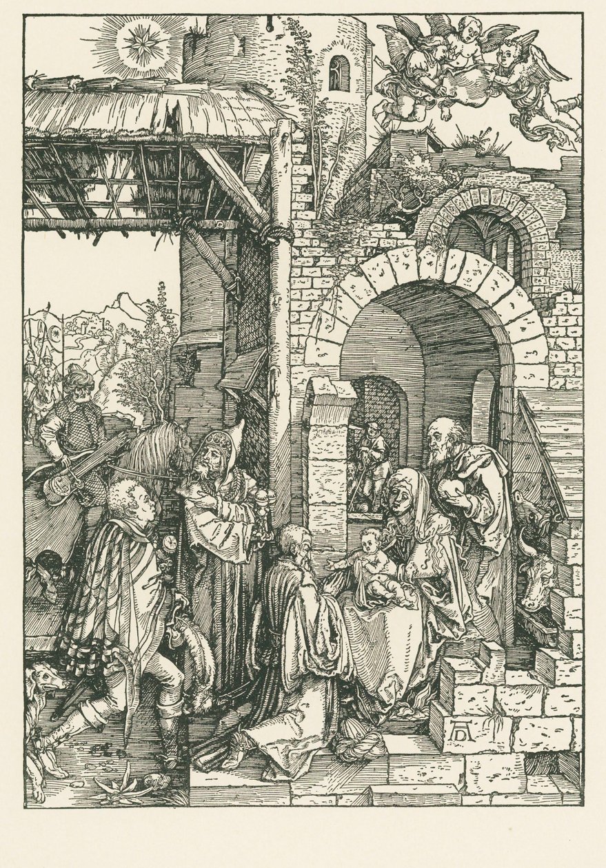 三王礼拝》1503年頃（木版画） 作： アルブレヒト・デューラーまたはデューラー