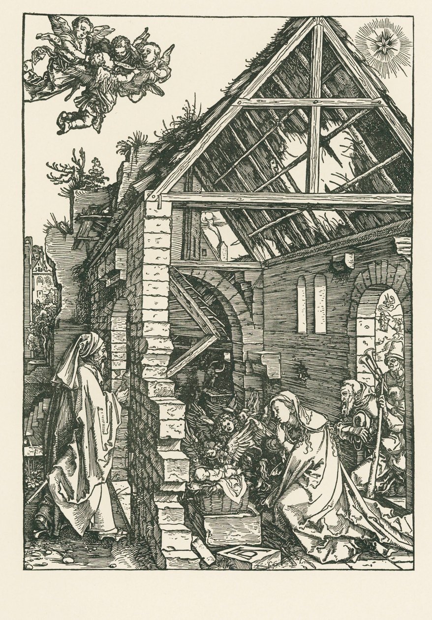 羊飼いの礼拝》1502-03年頃（木版画） 作： アルブレヒト・デューラーまたはデューラー