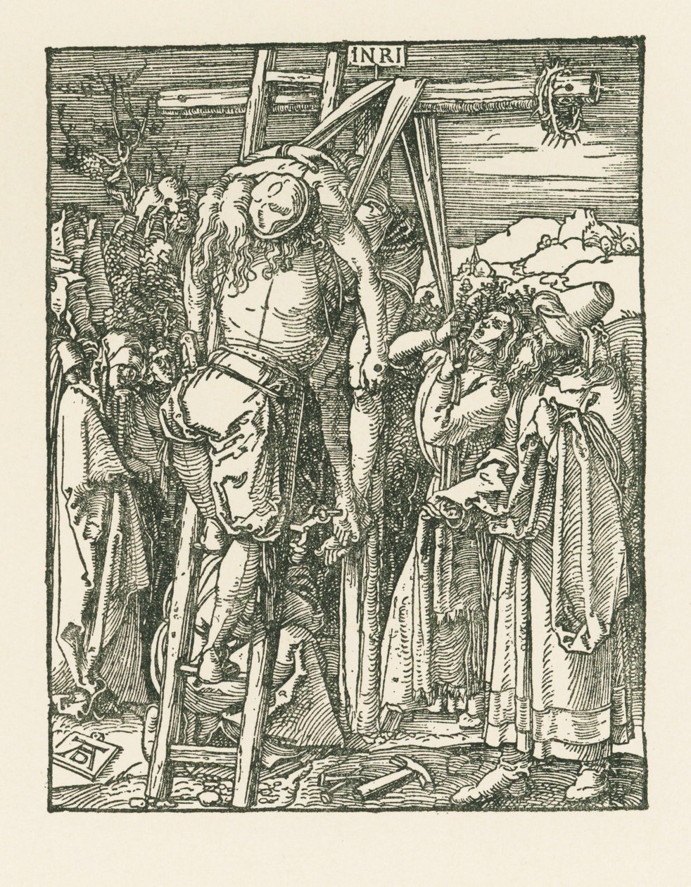 十字架からの降架》1509-10年頃（木版画） 作： アルブレヒト・デューラーまたはデューラー