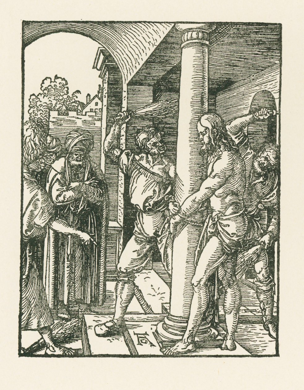 鞭打ち》1509年頃（木版画） 作： アルブレヒト・デューラーまたはデューラー