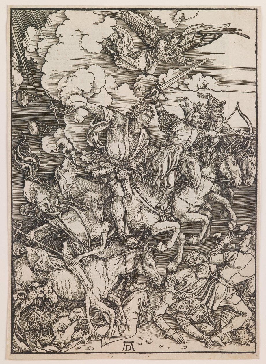 黙示録の四騎士、『黙示録』より、1497-98年頃（木版画） 作： アルブレヒト・デューラーまたはデューラー