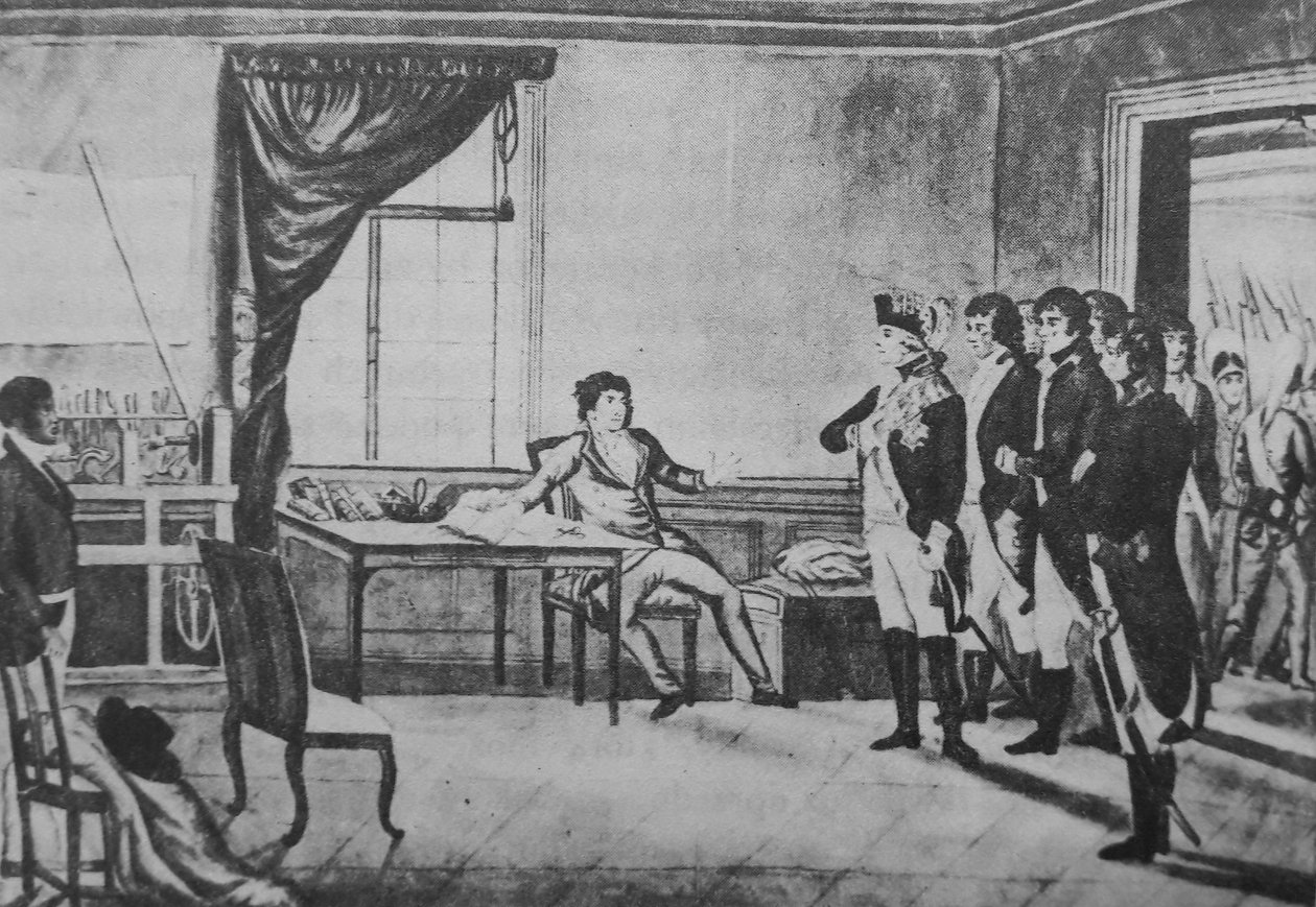 刑務所にいるタデウシュコシウシュコを訪ねたパウロ皇帝 作： アレクサンダー・オルウォスキ