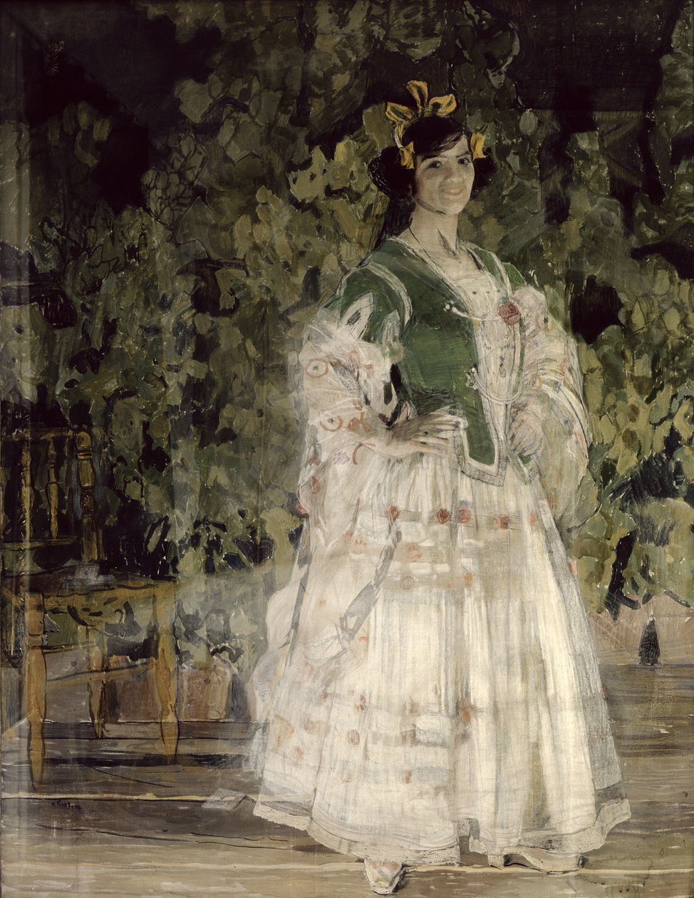 カルメンとしてのマリア・クスネツォワ=ベノワの肖像、1908年（キャンバスにテンペラとパステル） 作： アレクサンドル・ヤコブレビッチ・ゴロビン