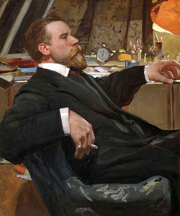 アーティストの肖像Ivan Goryushkin-Sorokopudovn：-n 作： アレクサンドル・バクラメエフ