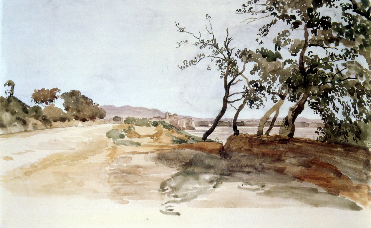 Campo italiano, aquarela de Alexander Ivanov (18061858), pintor russo 作： アレクサンドル・アンドレエヴィッチ・イワノフ
