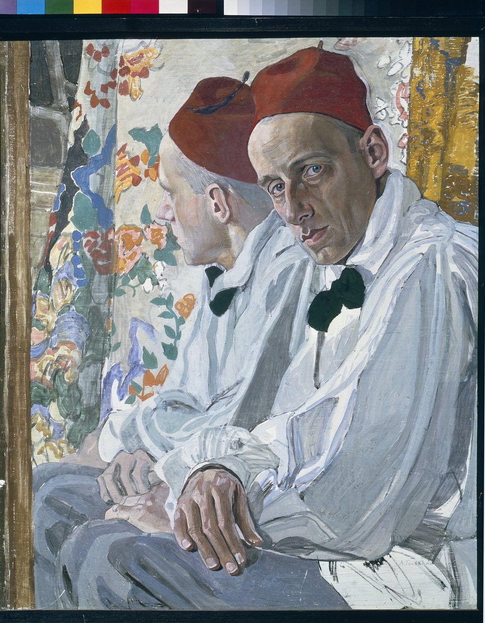 ショー プロデューサー Vsevolod Meyerhold (1874-1940) の肖像。 Alexander Golovin (Alexander Golovin) (1863-1930) の作品、パネルにテンペラ 作： アレクサンドル・ヤコブレビッチ・ゴロビン