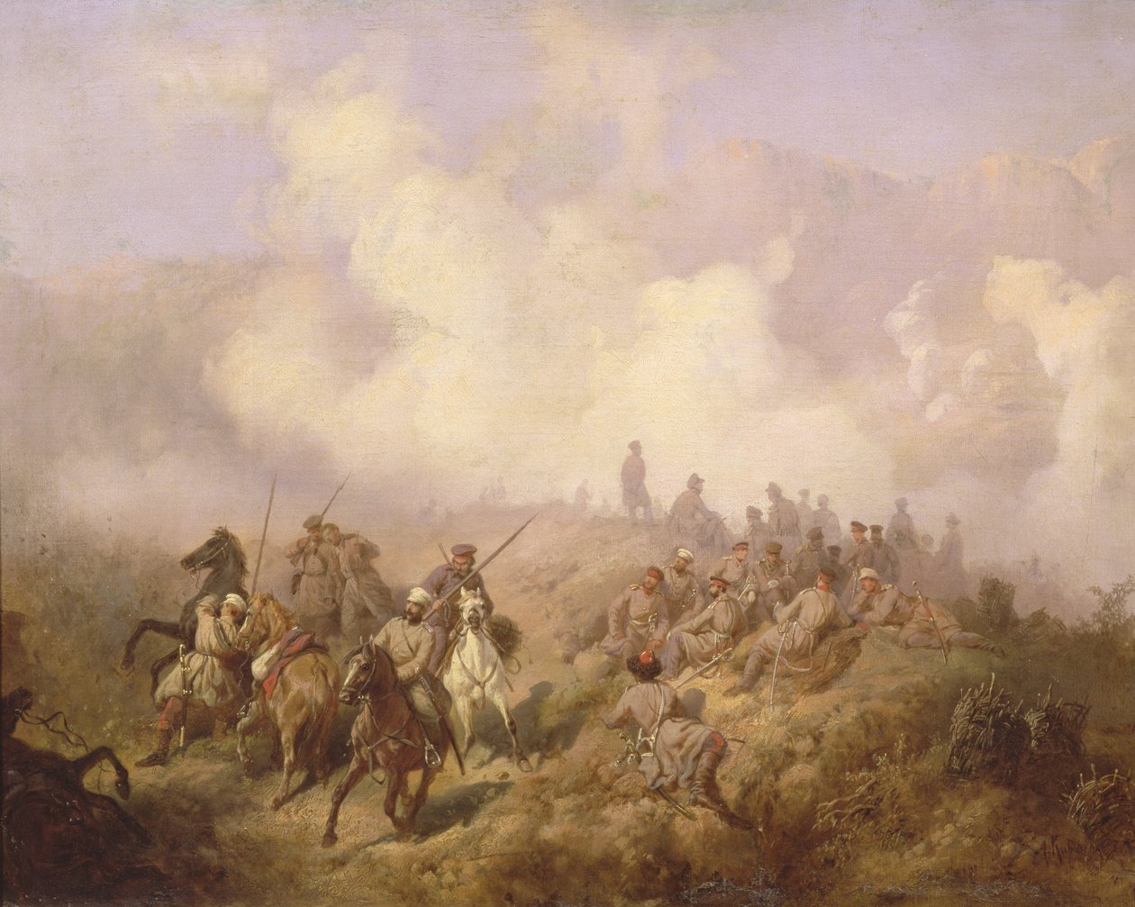 1877-78年、1870-80年頃のロシア-トルコ戦争の様子 作： アレクセイ・ダニロヴィッチ・キフシェンコ