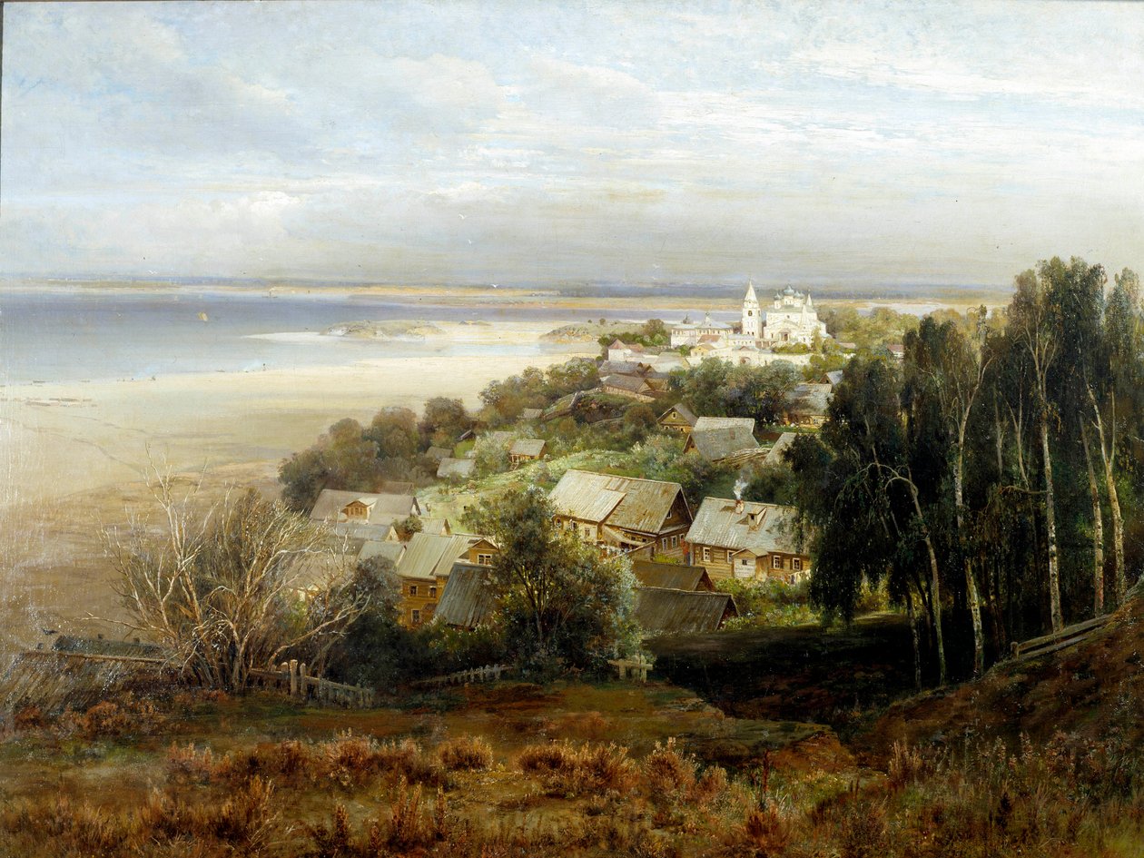 ペチェルク修道院。アレクセイ・サヴラーソフ（サヴラーソフ）（1830-1897）の絵画 作： アレクセイ・コンドラチェヴィチ・サブラソフ