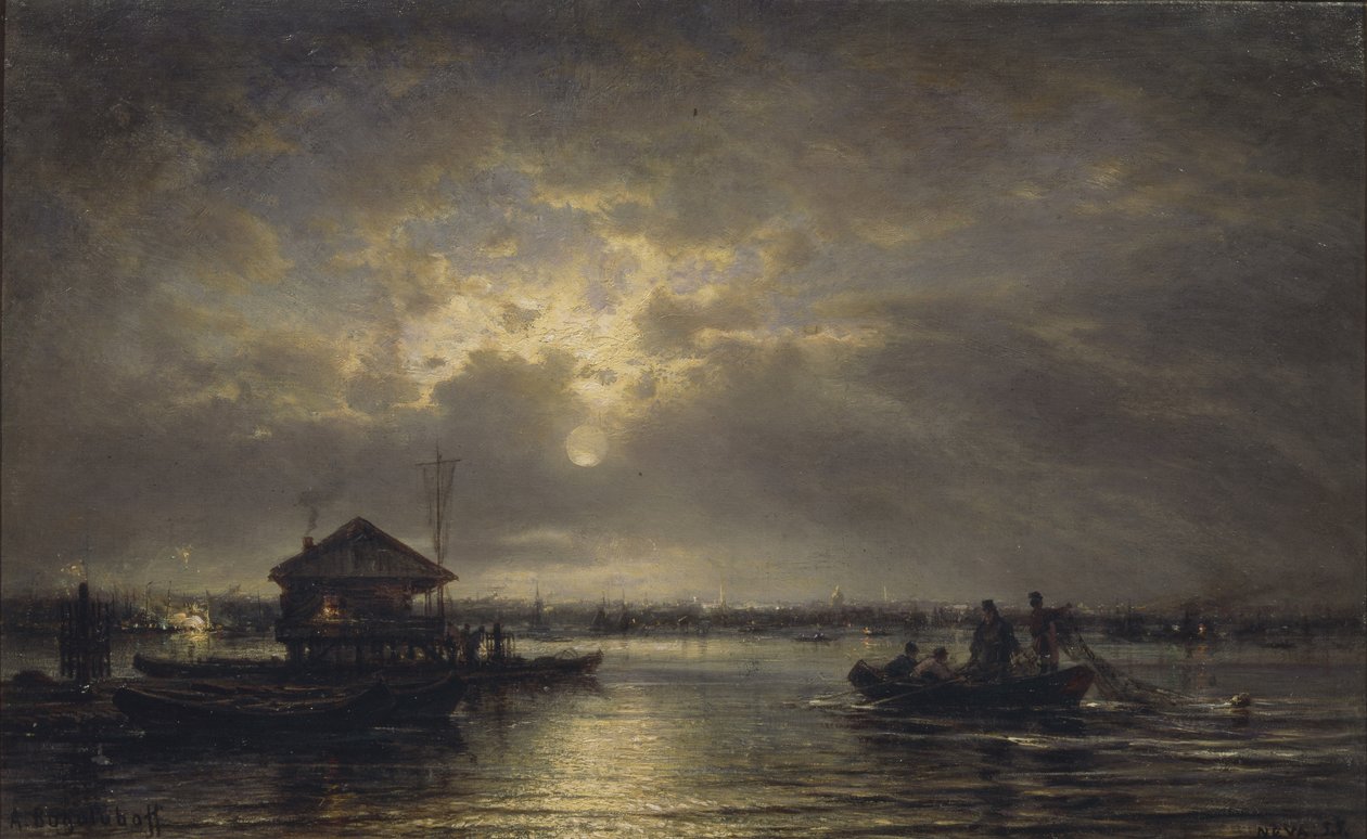 ネヴァの夏の夜、1875 作： アレクセイ・ペトロヴィッチ・ボゴリュボフ
