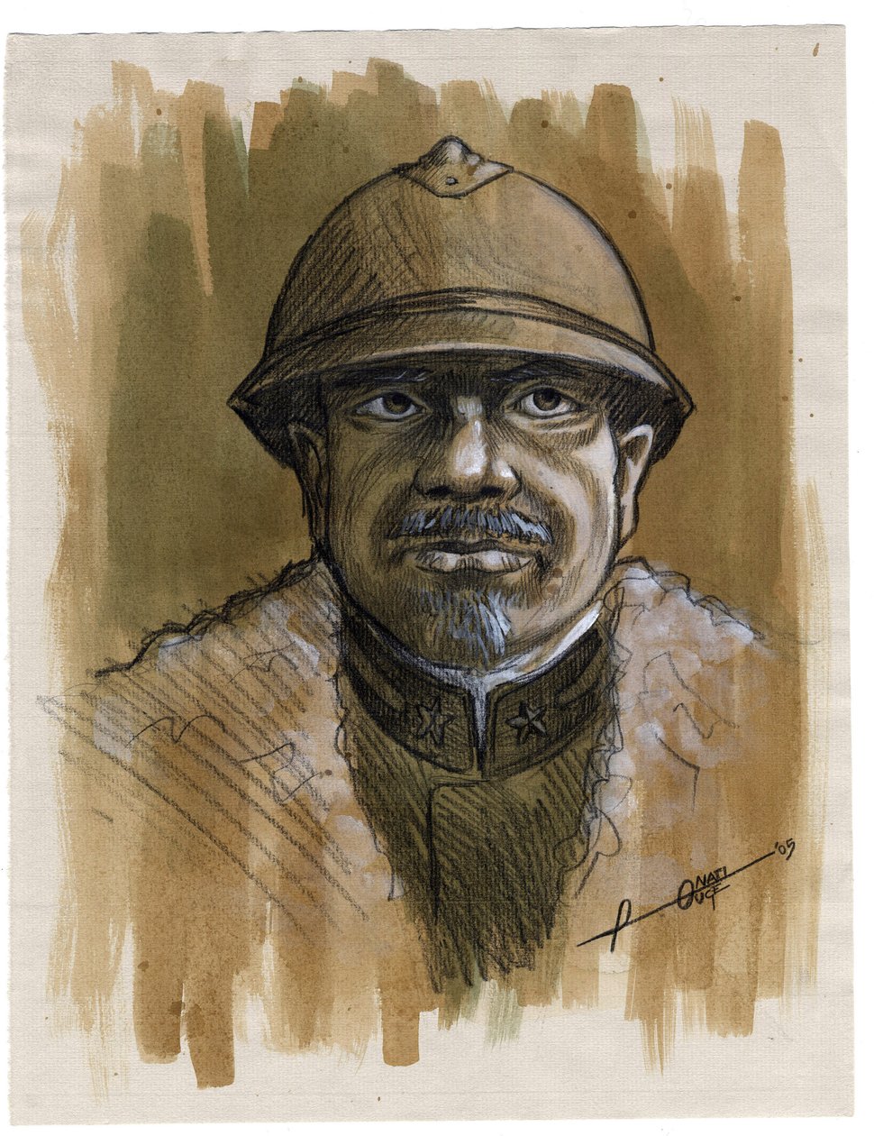 First World War 1914-1918: portrait of a soldier of the Italian army in 1915. Drawing by Alessandro Lonati   1458954   ja       japanese Successfully Translated  Original: Portrait of Paulus de Cock (oil on canvas) Translat: Portrait of Paulus de Cock (oil 作： アレッサンドロ・ロナティ