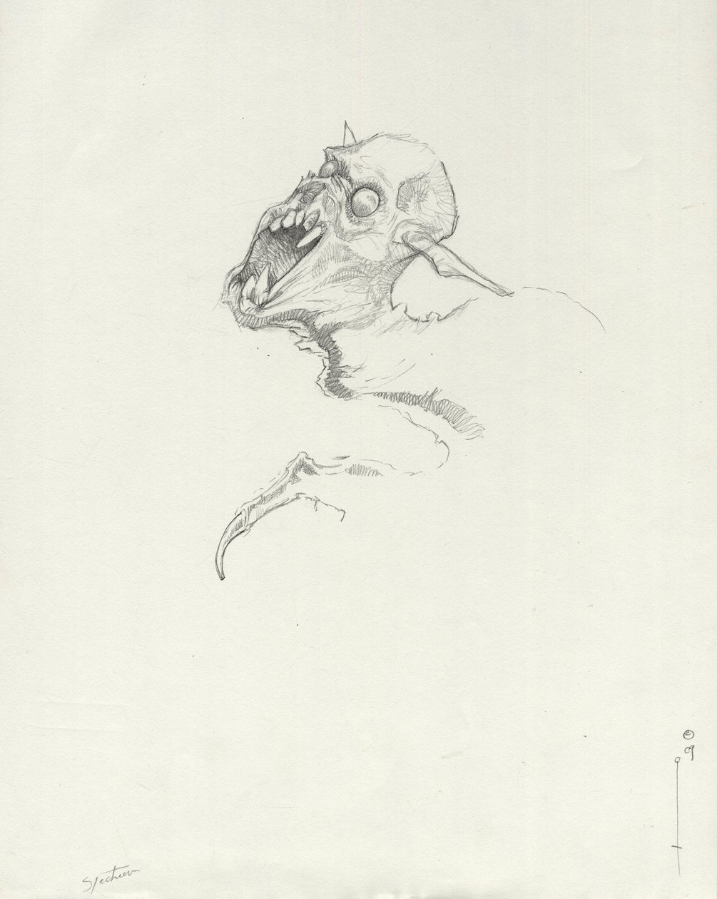 Criatura Lendária: Chupacabra, vampiro sul-americano Desenho de Alessandro Lonati 作： アレッサンドロ・ロナティ