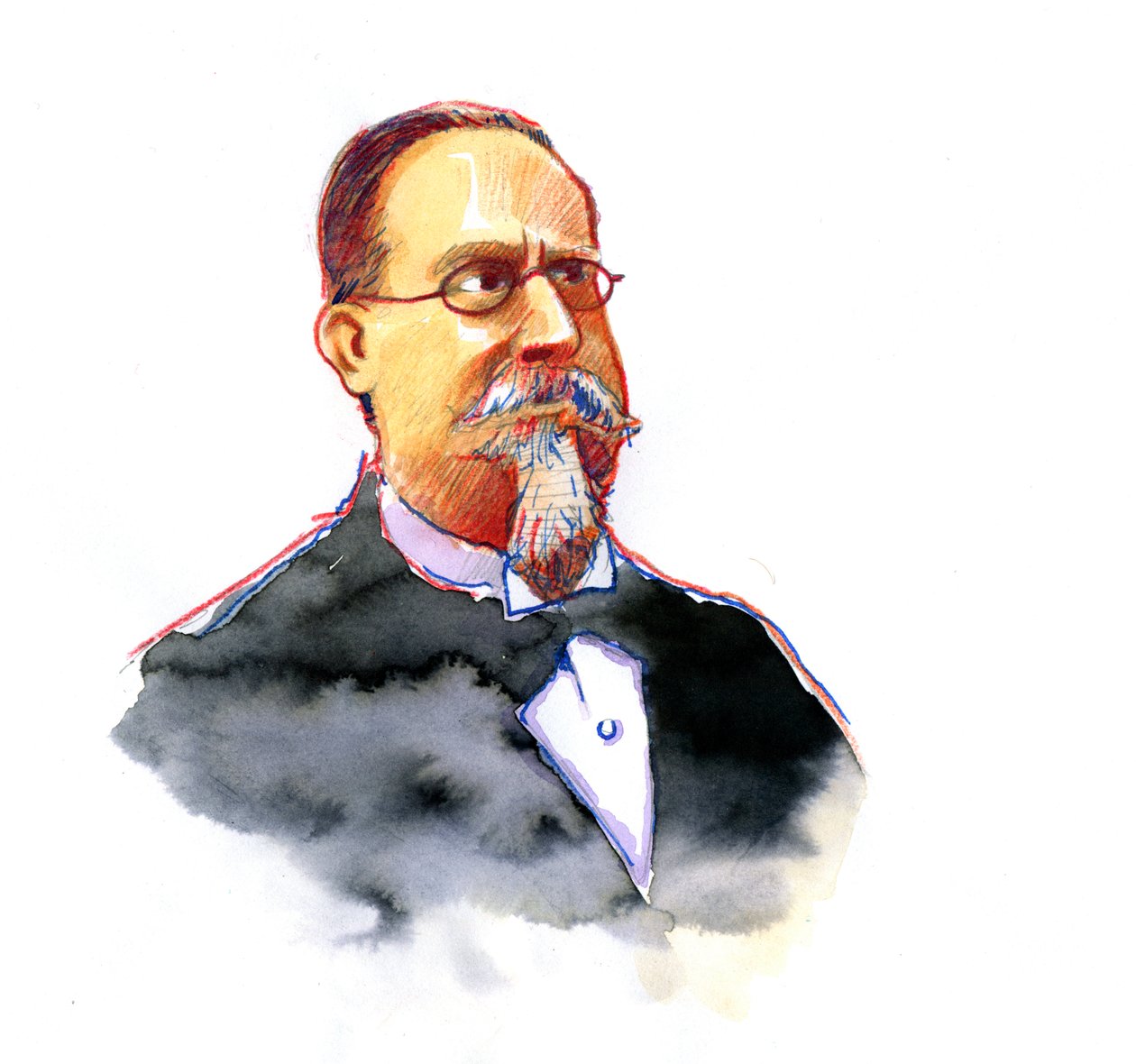 Cesare Lombroso (1835-1909) の肖像 イタリア犯罪学学校の創設者 作： アレッサンドロ・ロナティ