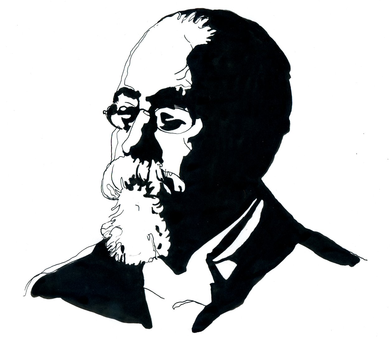 Cesare Lombroso (1835-1909) の肖像 イタリア犯罪学学校の創設者 作： アレッサンドロ・ロナティ