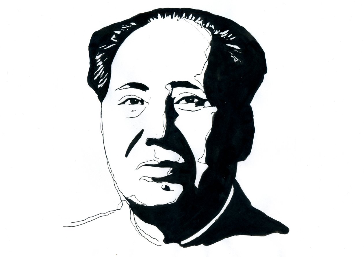 Portrait of Chinese Communist revolutionary and the founding father of the People