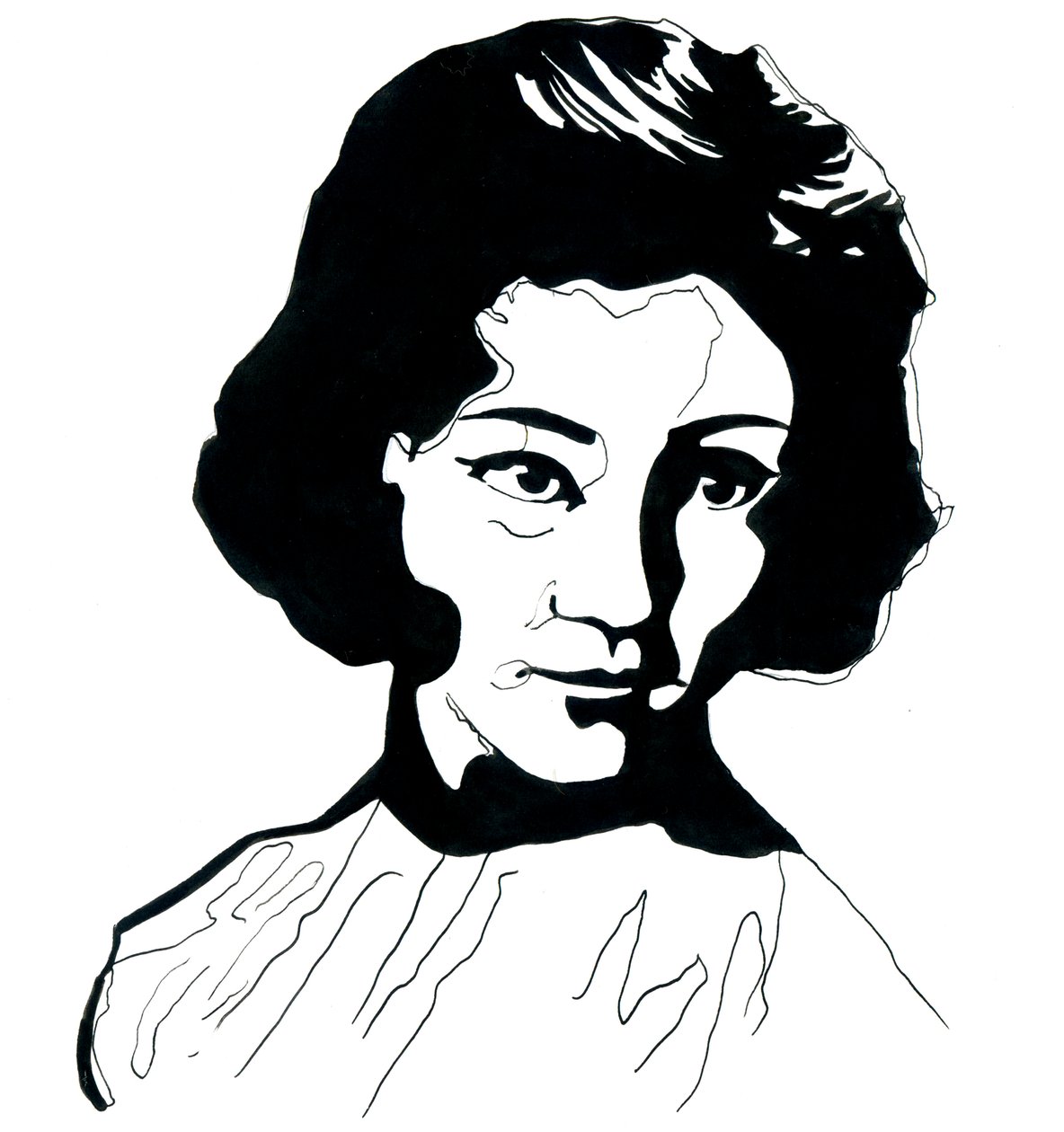 江青の肖像 (1914-1991) 毛沢東の妻 (毛沢東としての江青の肖像) 作： アレッサンドロ・ロナティ